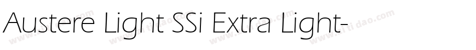 Austere Light SSi Extra Light字体转换